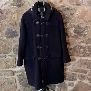 Brooks Brothers Size XL Dark Blue Long Women’s Wool Duffle Coat